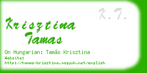 krisztina tamas business card
